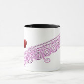 Flöte und Herz-Tasse Tasse (Zentrum)
