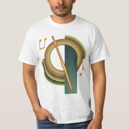 Flöten-Deko T-Shirt (Vorderseite)