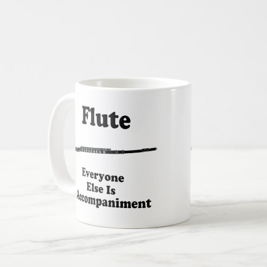 Flöten-Geschenk Kaffeetasse (Vorderseite Links)