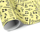 Flöten-Instrument Geschenkpapier (Rolleneckpunkt)