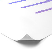 Flöten Instrumentenblau rosa Lila Poster (Ecke)