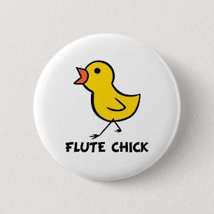 Flöten-Küken Button