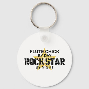 Flöten-Küken-Rockstar bis zum Nacht Schlüsselanhänger