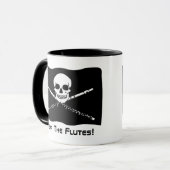 Flöten-Piraten-Geschenk-Tasse Tasse (Vorderseite Links)