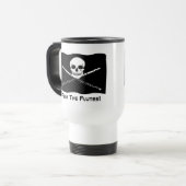 Flöten-Piraten-Reise-Tasse Reisebecher (Vorderseite Links)
