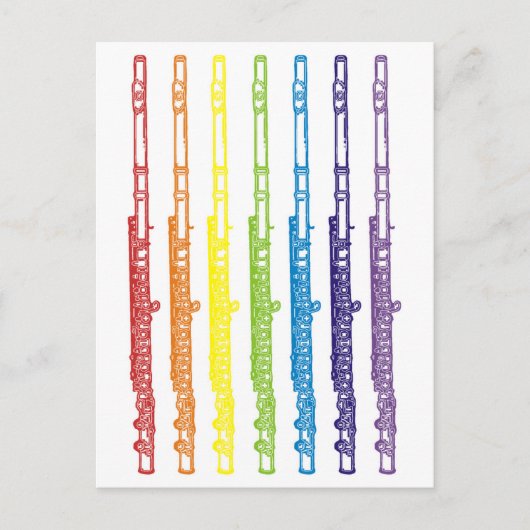 Flöten Postkarte (Vorderseite)