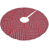 Flöten-Schachbrettmuster Polyester Weihnachtsbaumdecke (Schrägansicht)