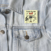 Flöten-Spieler-T - Shirts und Geschenke Button (Beispiel)