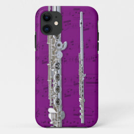 Flöten- u. Notenentelefonkasten. Auswahlfarbe iPhone 11 Hülle