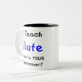 Flötenlehre Zweifarbige Tasse (Vorderseite Links)
