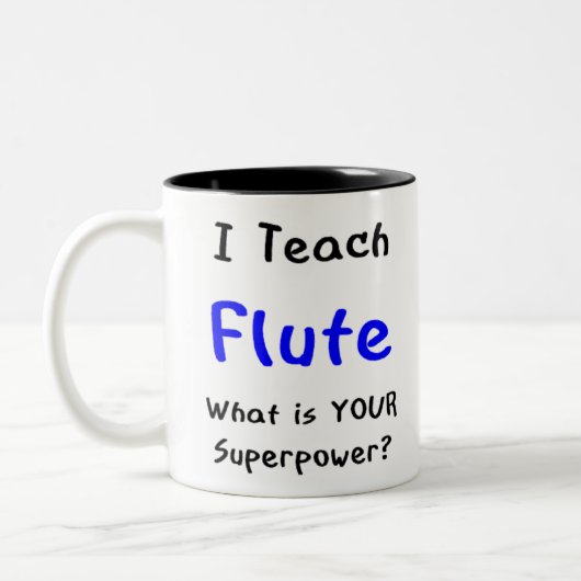 Flötenlehre Zweifarbige Tasse (Links)