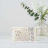 Flötenlehrer Imitate Goldfolie Visitenkarte (Stehend Vorderseite)