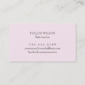 Flötenlehrer Visitenkarte (Rückseite)