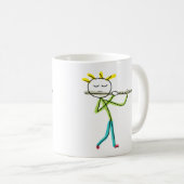 Flötenspielender Stockmann Kaffeetasse (VorderseiteRechts)