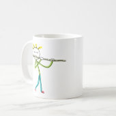 Flötenspielender Stockmann Kaffeetasse (Vorderseite Links)
