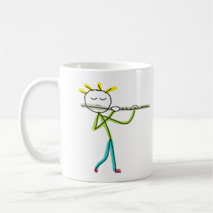 Flötenspielender Stockmann Kaffeetasse