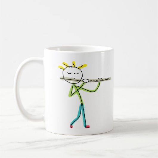 Flötenspielender Stockmann Kaffeetasse (Links)