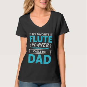 Flötenspieler nennt mich Dad Experte Musiker Musik T-Shirt
