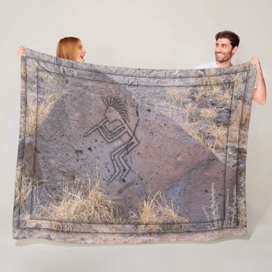 Flötenspieler-Petroglyphe Fleecedecke (Beispiel)