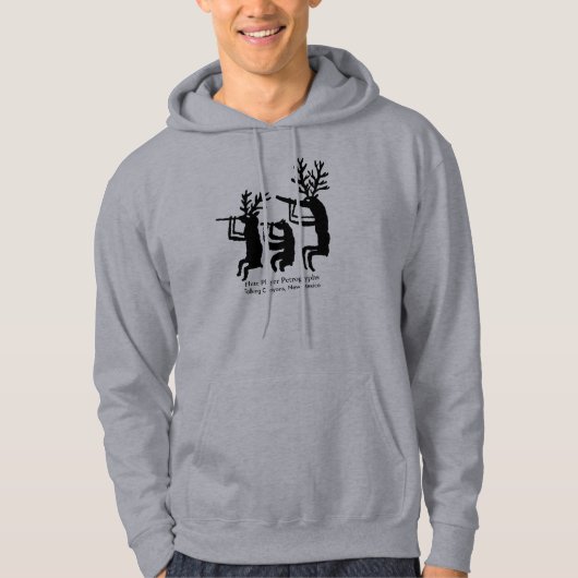 Flötenspieler-Petroglyphe Hoodie (Vorderseite)