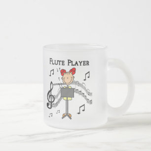 Flötenspieler T-Shirts und Geschenke Mattglastasse
