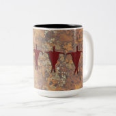 Flötenspieler und Wohnwagen Zweifarbige Tasse (VorderseiteRechts)