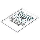 Flötet den vorderen Flutstrahl-Marschband an Notizblock (Linke Seite)