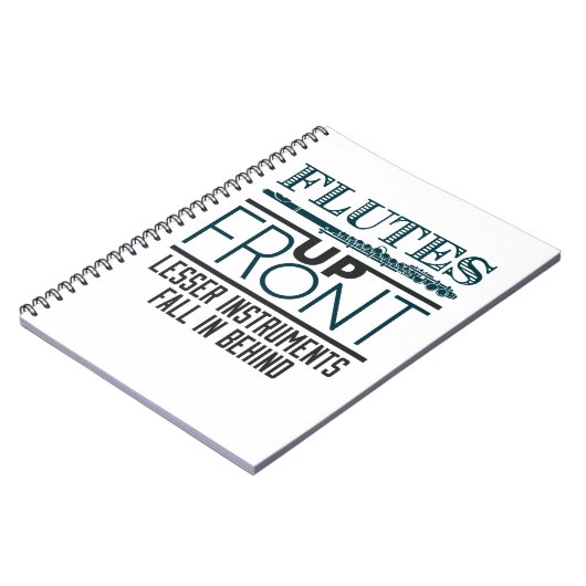 Flötet den vorderen Flutstrahl-Marschband an Notizblock (Linke Seite)