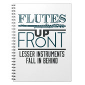 Flötet den vorderen Flutstrahl-Marschband an Notizblock (Vorderseite)