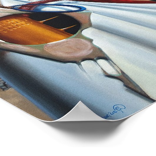 Flotsam Man. Öl auf Leinwand. von Gary Dorking Poster (Ecke)