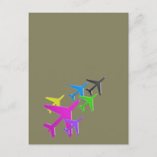 Flotte mit Kadeaux für den Treibstoff AIRPLANE Postkarte