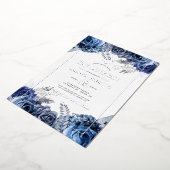 Flotte und Silberflorale Bat Mitzvah Folieneinladung (Gedreht)