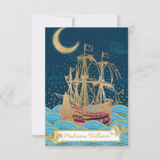 Flotte unter dem Mondlicht mit kleinen Walen