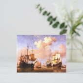 Flotte von Segelschiffen Postkarte (Stehend Vorderseite)