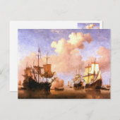 Flotte von Segelschiffen Postkarte (Vorne/Hinten)
