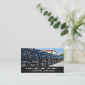 Flotte von Semi Trucks | Logistikträger Visitenkarte (Stehend Vorderseite)