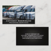 Flotte von Semi Trucks | Verkehrsdienstleistungen Visitenkarte (Vorne/Hinten)