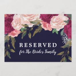 Flotte vorbehalten für Bräute Familienkarte bearbe Einladung