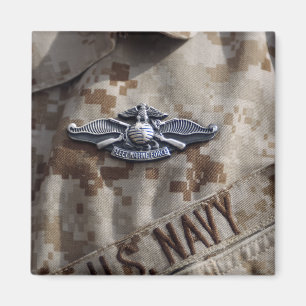 Flotten-Marinekraft-Kriegsführungsgerät-Button Magnet