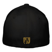 Flounder Black and Gold Angepasst Cap Bestickte Baseballkappe (Rückseite)