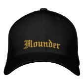 Flounder Black and Gold Angepasst Cap Bestickte Baseballkappe (Vorderseite)