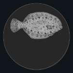 Flounder Fish Fisherman Runder Aufkleber<br><div class="desc">Fish Fisherman Gift. Perfect gift for your dad,  mom,  dad,  men,  women,  friend and family members on Thanksgiving Day,  Christmas Day,  Mothers Day,  Fathers Day,  4th of July,  1776 Independent Day,  Veterans Day,  Halloween Day,  Patrick's Day</div>