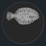 Flounder Fish Fisherman Runder Aufkleber<br><div class="desc">Fish Fisherman Gift. Perfect gift for your dad,  mom,  dad,  men,  women,  friend and family members on Thanksgiving Day,  Christmas Day,  Mothers Day,  Fathers Day,  4th of July,  1776 Independent Day,  Veterans Day,  Halloween Day,  Patrick's Day</div>