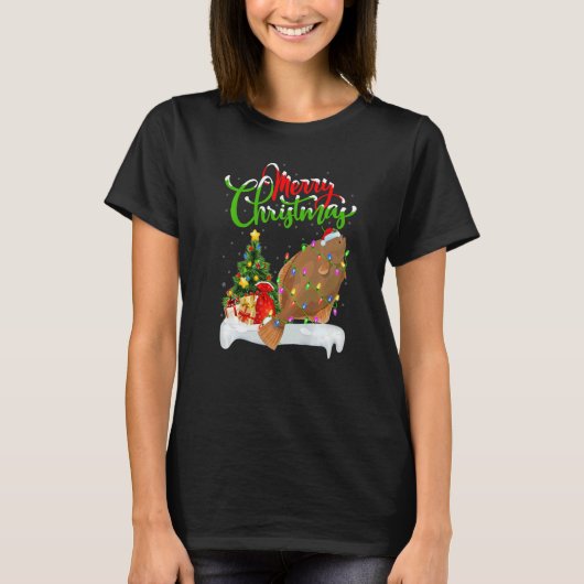 Flounder Fish  Xmas Decoration Santa Flounder Chri T-Shirt (Vorderseite)
