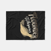 Flounder Gulf Coast Fishing Flounder Whispere Fleecedecke (Vorderseite (Horizontal))