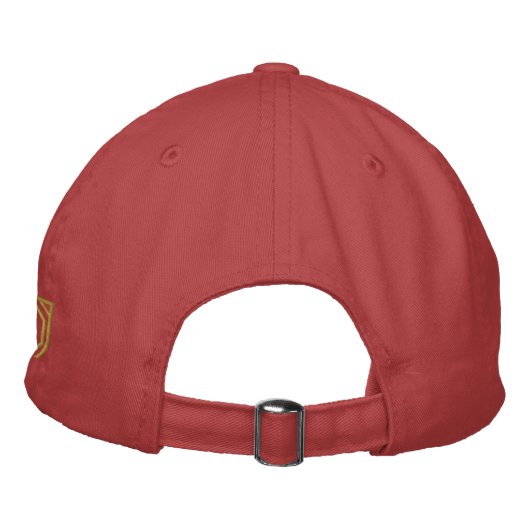 Flounder Red Cap Stress Hat Bestickte Baseballkappe (Rückseite)