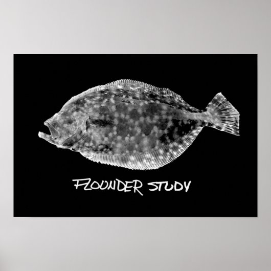 Flounder Study print "SEHR POPULAR" Poster (Vorne)