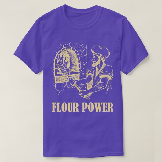 Flour power man at work baking bakery men T-Shirt (Design vorne)