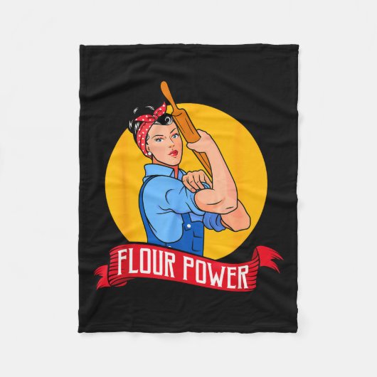 Flour Wer - Funny Baking & Pastry Baker - Baki Fleecedecke (Vorderseite)