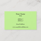 Flourescent Fee Business Card Visitenkarte (Rückseite)